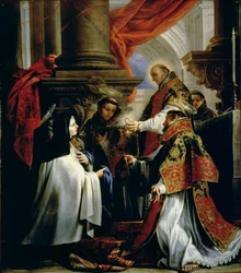 Nattvarden av Sankta Teresa av Avila (1515-82) c.1670